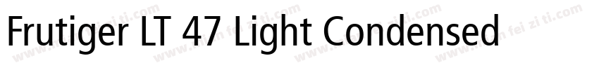 Frutiger LT 47 Light Condensed字体转换